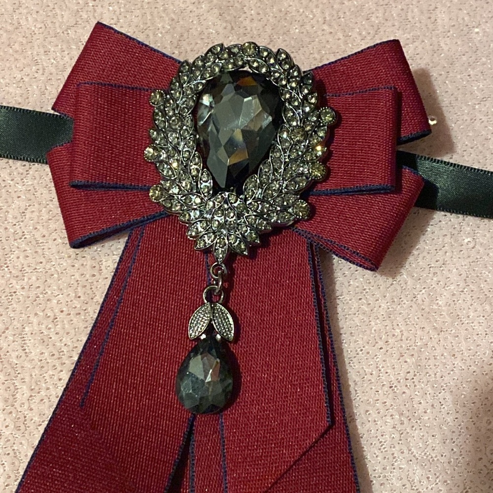 Burgundy Bow Tie #022 View 5